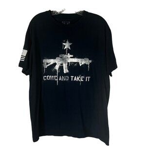 Howitzer Patriot Mfg Graphic Tshirt Mens Large Blue Come and Take It